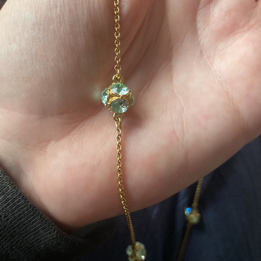 🗽Kate Spade Lady Marmalade Long Necklace Teal Blue jewel - Picture 3 of 6